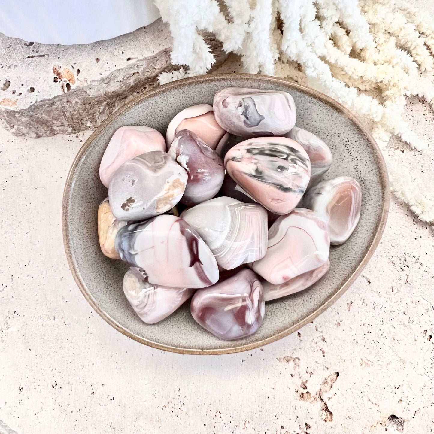 Pink Botswana Agate Tumble