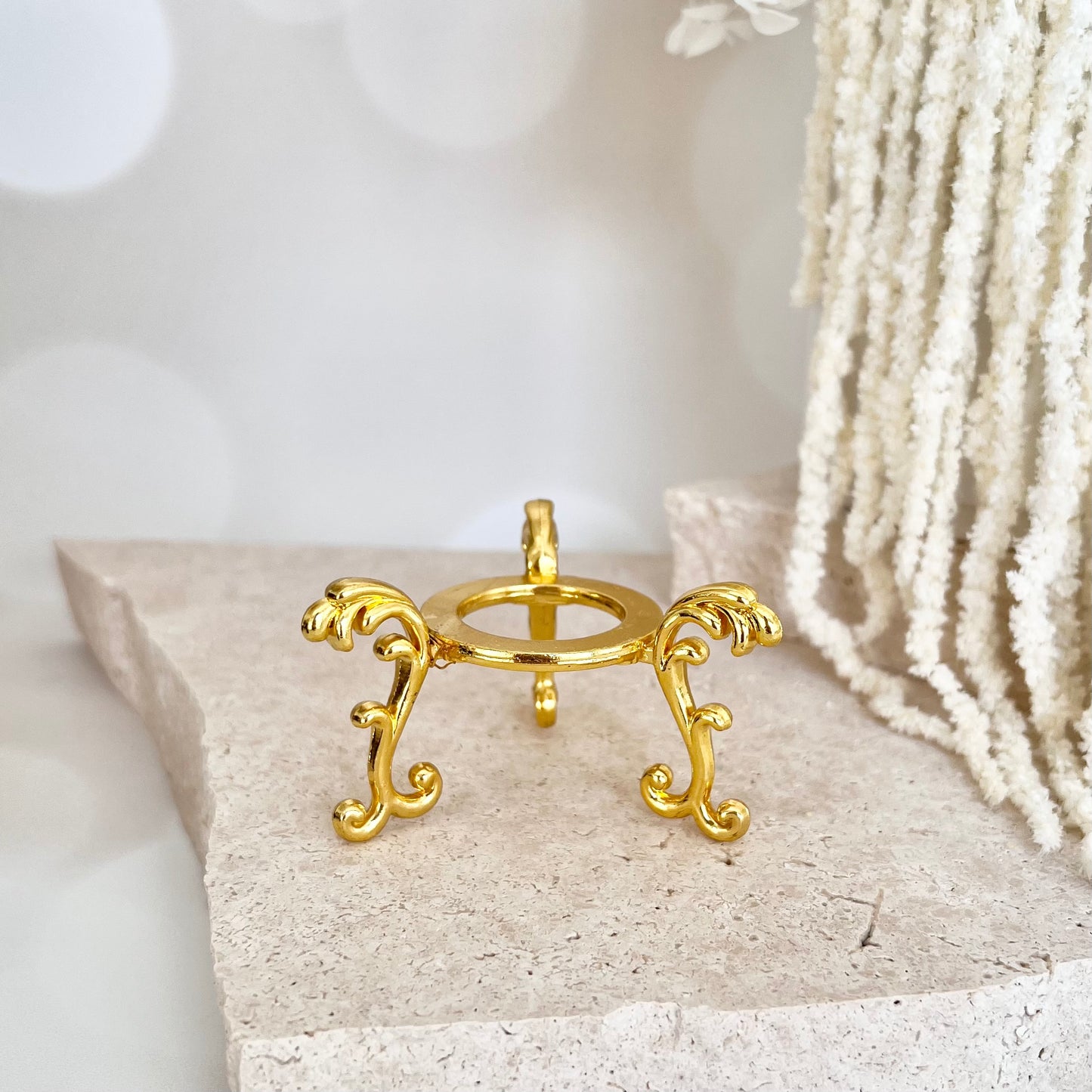 Scroll Sphere Stand - Large Gold