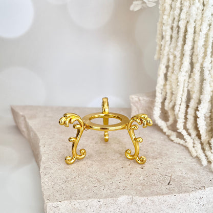 Scroll Sphere Stand - Large Gold
